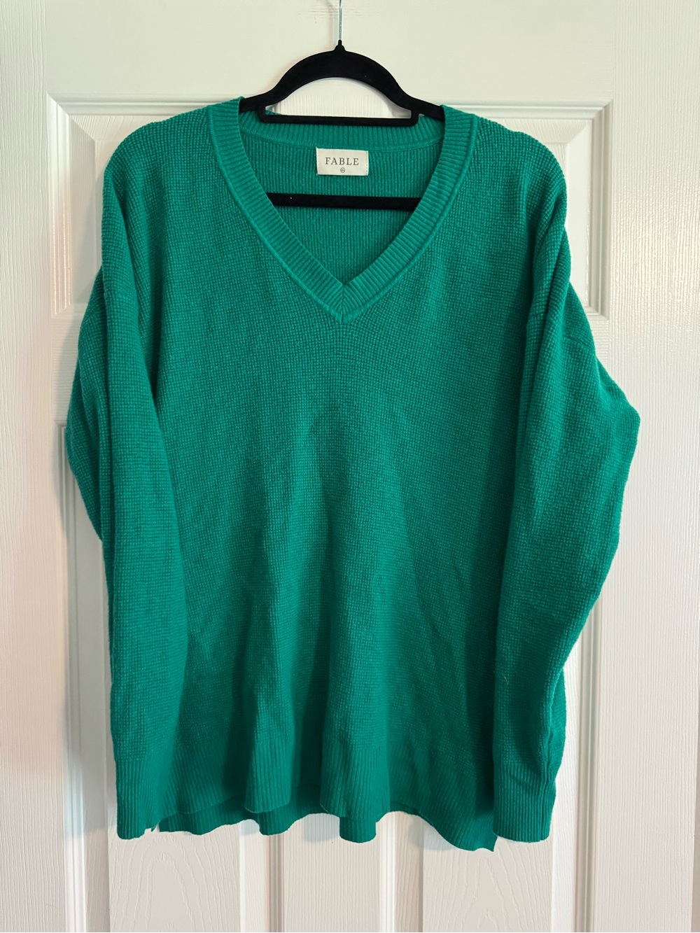 Green V Neck Sweater